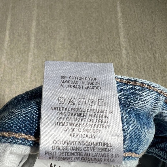 DL1961 Harper Boyfriend Girl's Jeans Size 16 Distressed Light Wash Stretch Denim - Picture 7 of 8